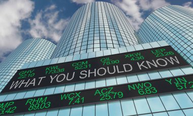 Ne bilmeniz gereken borsa bilgi Ticker 3d çizim