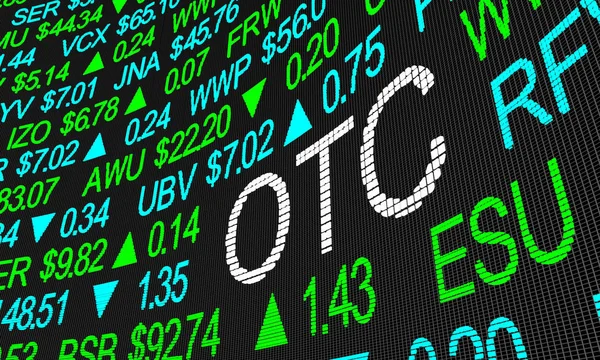 OTC Over the Counter Trading Stock Market 3d Illustration