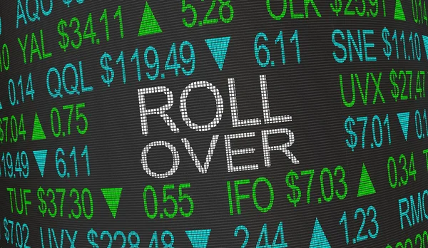 Roll Over Re-Invest Stock Market Money 3d Illustration — Stock Photo, Image