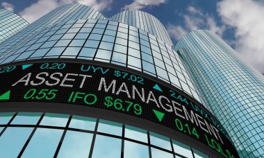 Varlık yönetimi mali müşavir servet strateji borsa senedi 3d çizim
