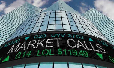 Pazar çağırır borsa analiz Ticker 3d çizim