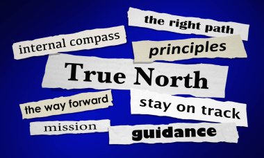 3d çizim gerçek Kuzey yol gösterici ilkeleri pusula haber başlıkları