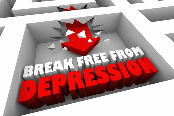 Break Free Depression Sadness Illustration — Stock Photo, Image