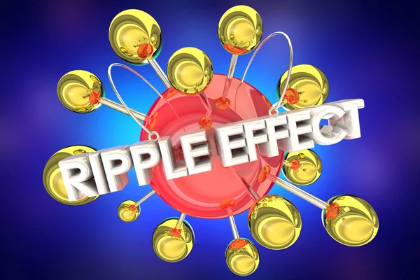 Ripple Effect Expand Extend Impact Illustration — Stock Photo, Image