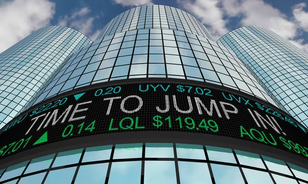 Time Jump Invest Now Stock Market Ticker Illustration — Stock Photo, Image