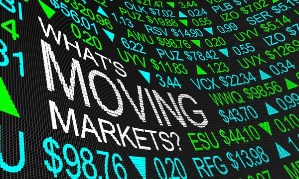 Whats Moving Markets Precios Las Acciones Tendencias Ilustración — Foto de Stock