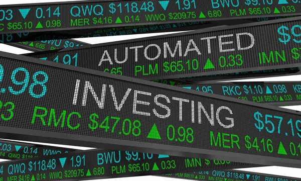 Automated Investing Stock Market Acquista Vendita Azioni Illustrazione — Foto Stock