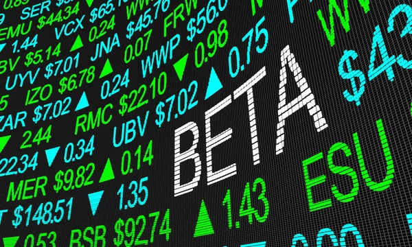 Beta Varlık Risk Ölçümü Metrik Benchmark Stock Market Ticker Illüstrasyon — Stok fotoğraf