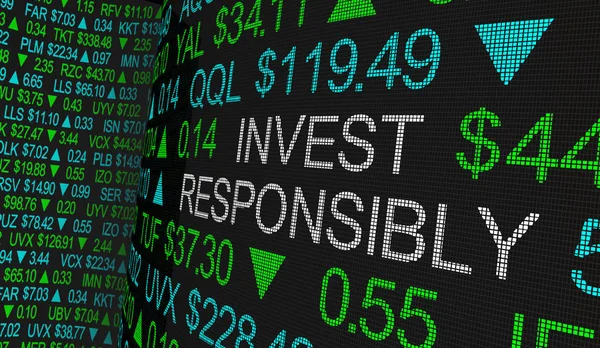 Invertir Responsablemente Ética Invertir Moral Stock Investment Illustration —  Fotos de Stock