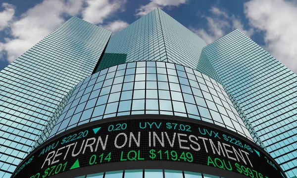 Yatırım Roi Wall Street Stock Market 3D Illustration dönüş