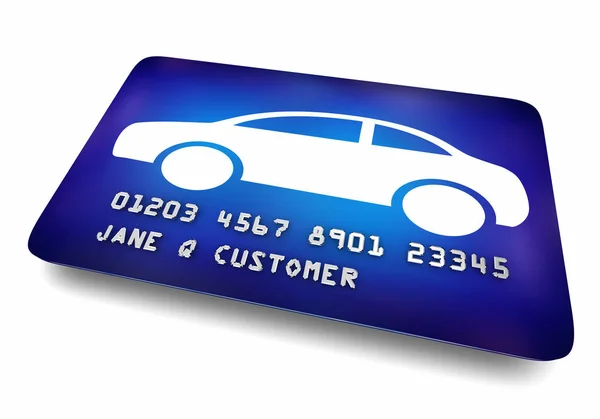 Car Vehicle Automobile Credit Card Illustration — Stock Photo, Image