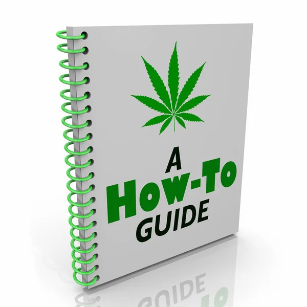 Marijuana Pot Weed Cannabis How to Book Information 3d Illustration — Stock Photo, Image