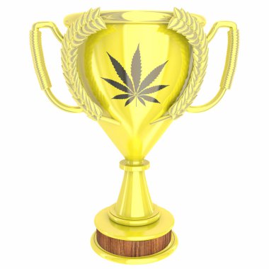 Esrar Pot Ot Esrar Trophy Ödülü Top Ödülü 3d İllüstrasyon