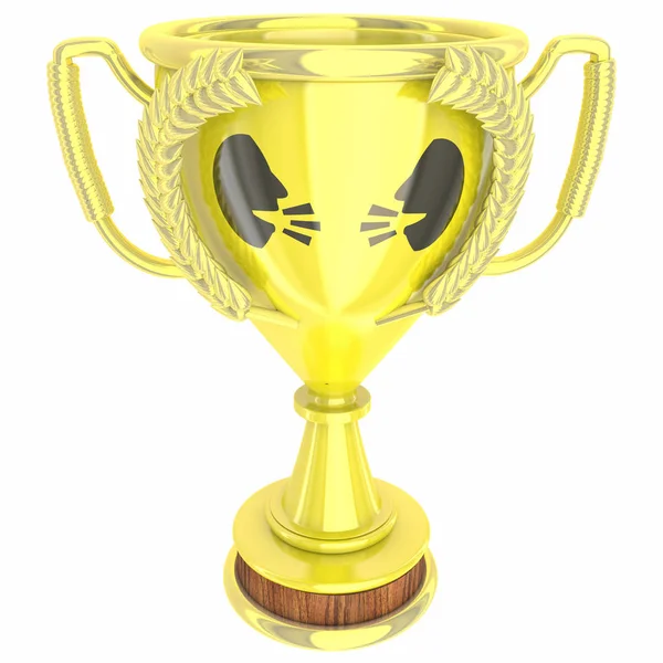 Två personer ansikten talande diskussions kommunikation bästa Award Top Trophy 3D illustration — Stockfoto