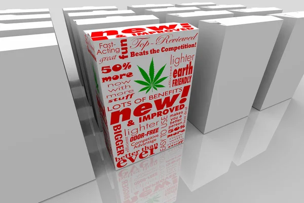 Květináč marihuana nový balíček produktu nejlepší obchod 3D ilustrace — Stock fotografie