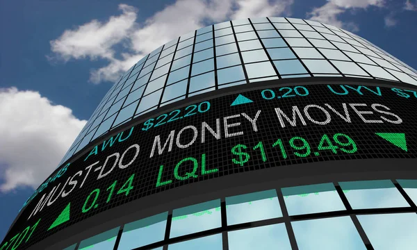 Must-Do Money Moves Stock Market Investment Advice 3d Illustration — Stock Photo, Image