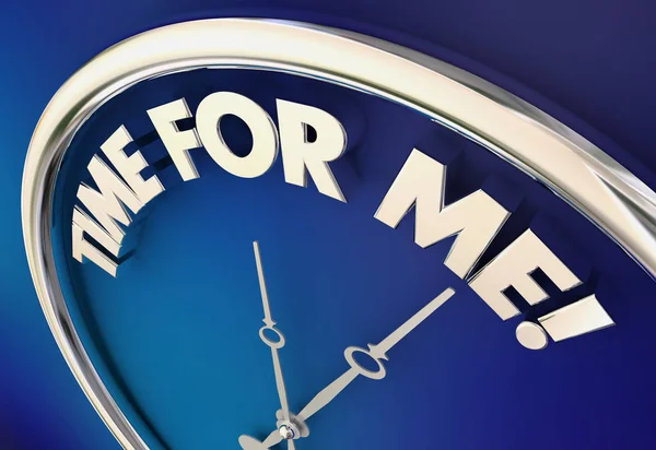 Time for Me Clock My Personal Time Off Words 3d İllüstrasyon — Stok fotoğraf