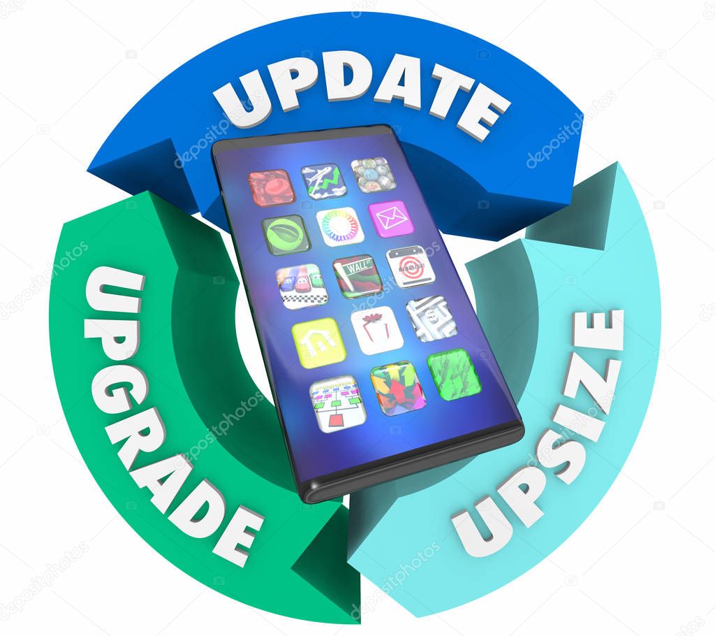 New Cell Phone Upgrade Update Upsize 3d Illustration
