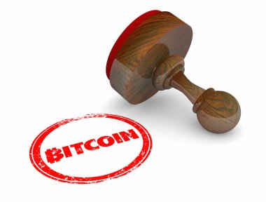 Bitcoin cryptocurrency dijital Blockchain para damgası kabul H
