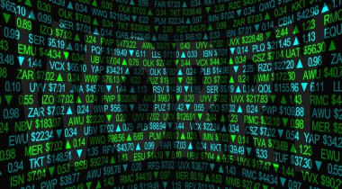 Worry kaygı hisse senedi piyasası yatırım riski 3D Illüstrasyon