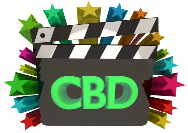 CBD Cannabidiol esrar esrar Filmler film ticari 3D Illüstrasyon — Stok fotoğraf