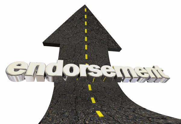 Approvazione Approvazione ufficiale Backup Road Arrow Up Word 3d Illustrazione — Foto Stock