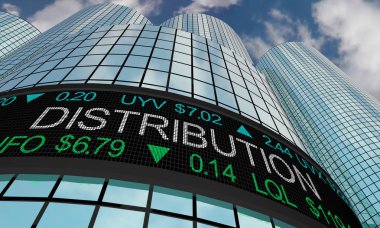 Dağıtım Lojistik Borsa Sanayi Sektörü Wall Street Binaları 3d İllüstrasyon