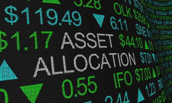 Asset Allocation Portfolio Management Stock Market Investment 3d Illustration — Stock Photo, Image
