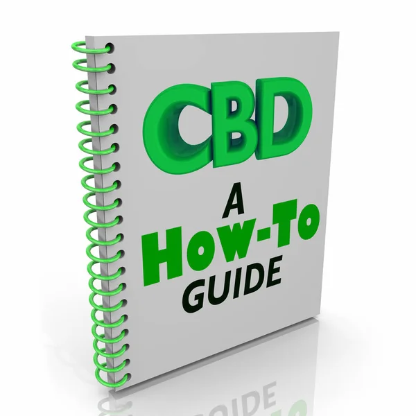 CBD cannabidiol konopi marihuany konopi jak przewodnik Book 3D ilustracja — Zdjęcie stockowe