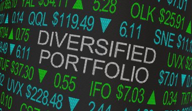 Çeşitlendirilmiş Portföy Borsa Yatırım Stratejisi 3d İllüstrasyon