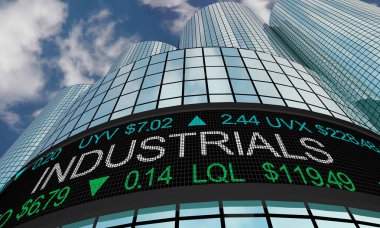 Sanayi Borsası Sanayi Sektörü Wall Street Binaları 3d İllüstrasyon