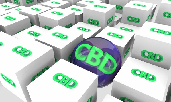 Cbd cannabidiol hanf marihuana cannabis beste wahl 3d illustration — Stockfoto