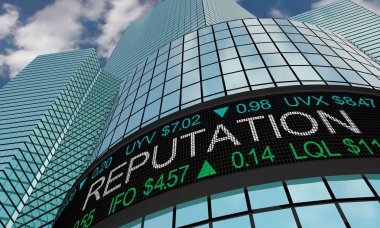 İtibar İyi Güçlü Borsa Sanayi Sektörü Wall Street Binalar 3d İllüstrasyon