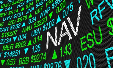 Nav Net Varlık Değeri Borsa Yatırım Sembolleri 3d İllüstrasyon