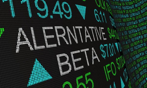 Estrategia Beta Alternativa Bolsa de Valores Invertir Ilustración 3d —  Fotos de Stock