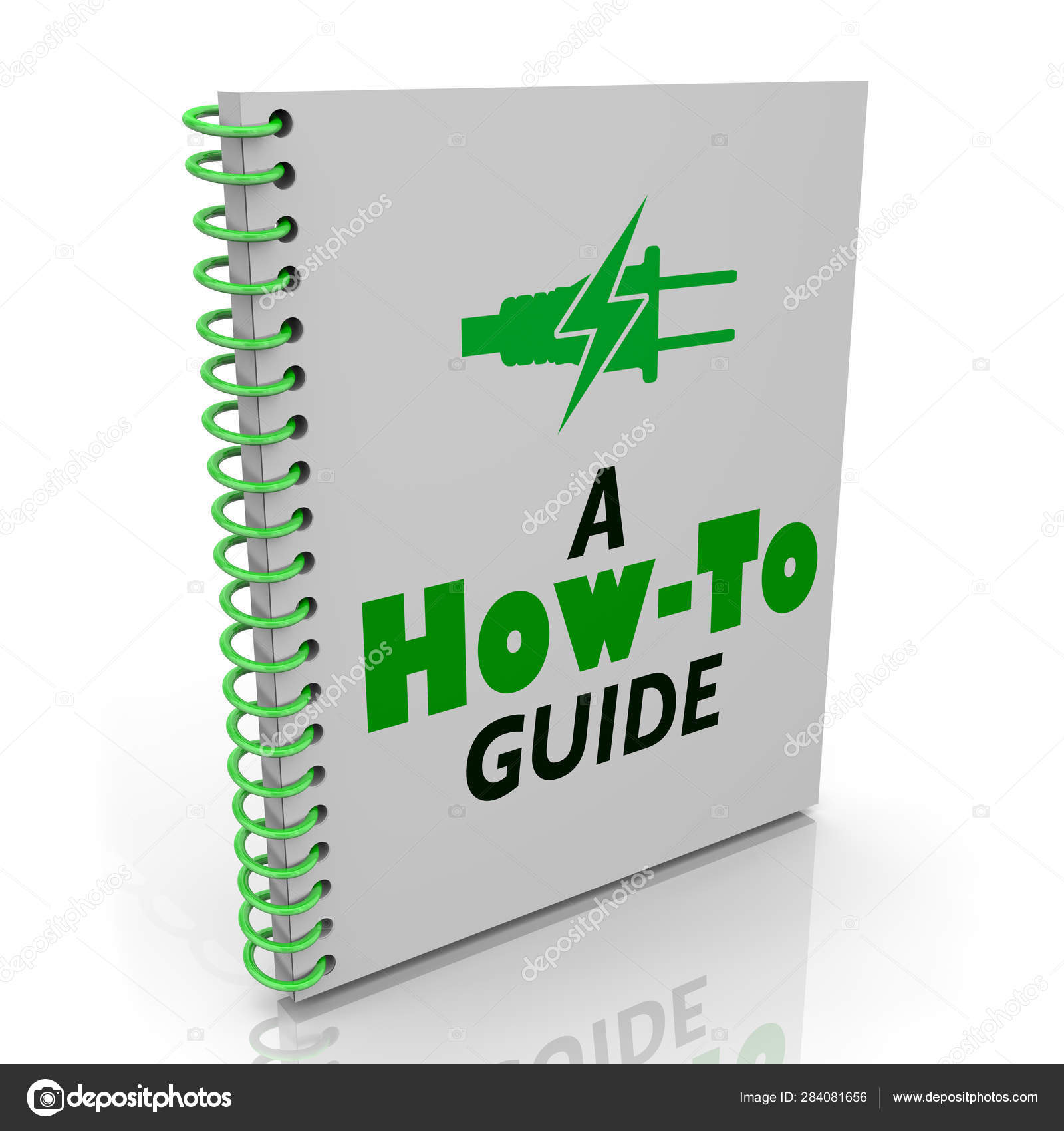 Electricity Plug Symbol Green Energy Power Electrician Guide Book