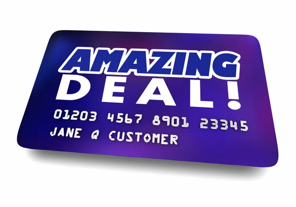 Amazing deal speciale aanbieding verkoop credit card 3D illustratie — Stockfoto