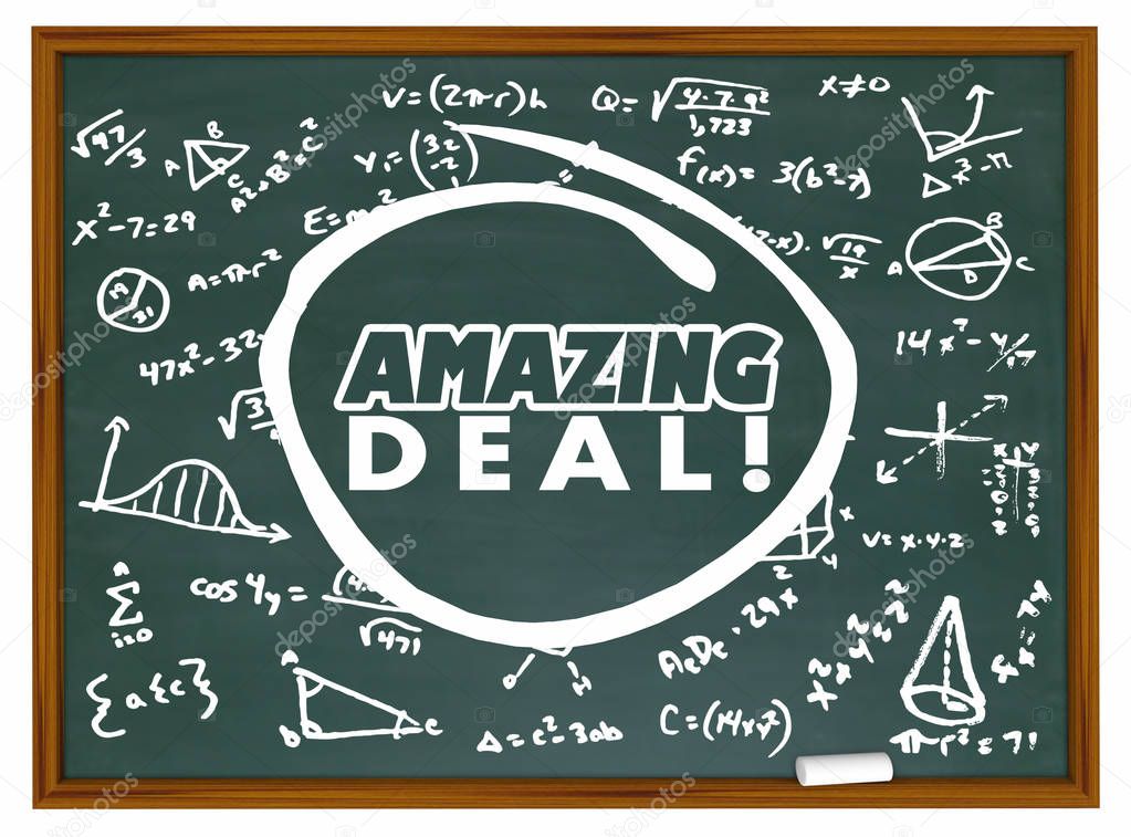 Amazing Deal Chalkboard Scientific Formulas Special Offer Sale 3d Illustration