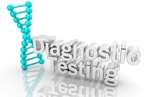 Diagnóstico Teste DNA Biologia Laboratório Resultados Ilustração 3d — Fotografia de Stock