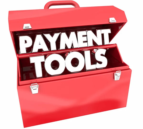 Payment Tools Resources Toolbox Words 3d Illustration — Stock Photo, Image