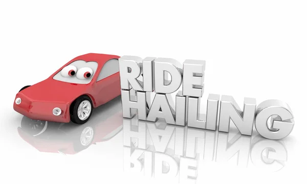 Ride Hiling Service Автомобільний 3d Ілюстрація — стокове фото