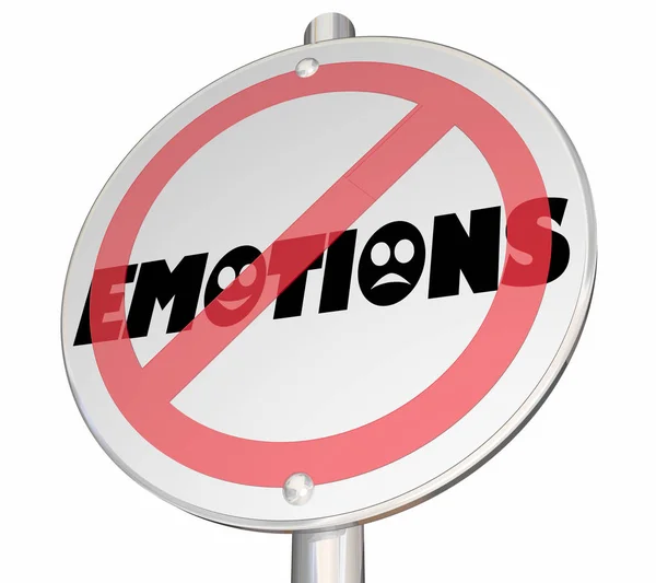 Pocity emocí nepovolený symbol 3D ilustrace — Stock fotografie