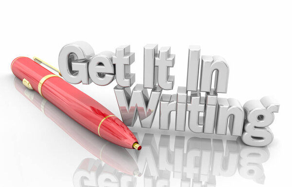 Get It In Writing Official Contract Proof Pen 3d Illustration