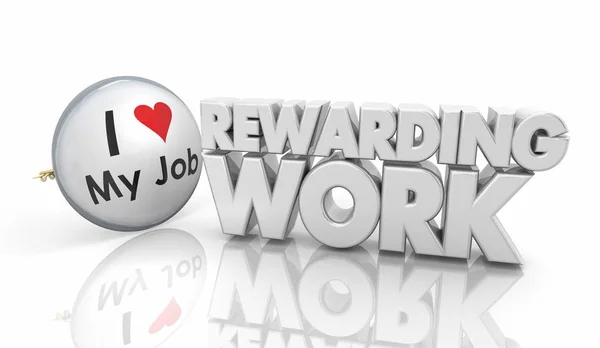 Ödüllendirici İş Love Your Job Button Pin 3d İllüstrasyon — Stok fotoğraf