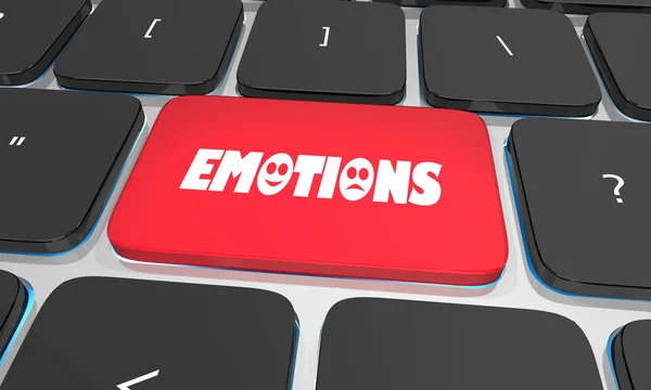 Emotions Feelings Computer Key Button Share Online 3d Illustration — Stock Photo, Image