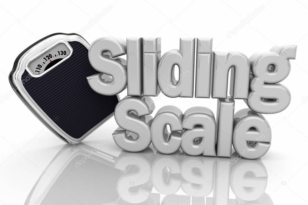 Sliding Scale Measurement Metrics Weight 3d Illustration