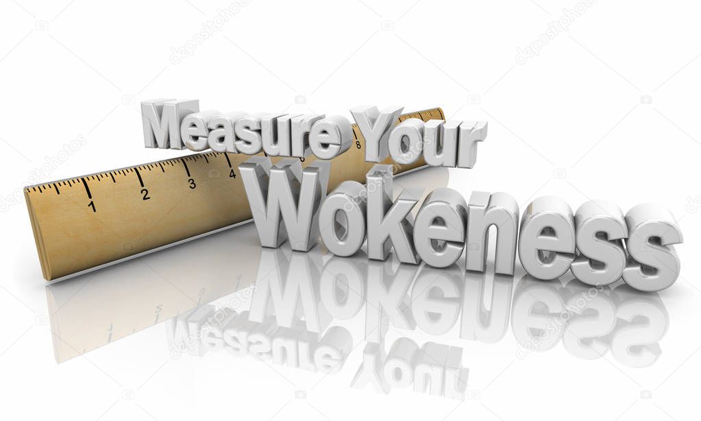Measure Your Wokeness Socially Conscious Aware Ruler 3d Illustration