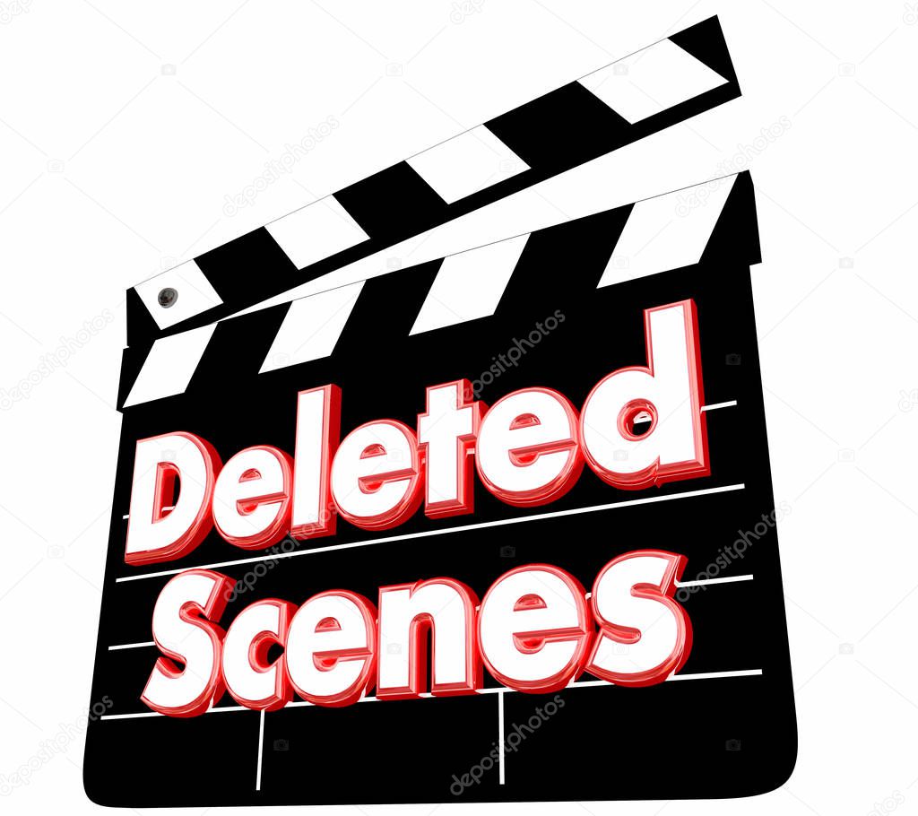 Deleted Scenes Movie Film Clapper Board Bloopers 3d Illustration