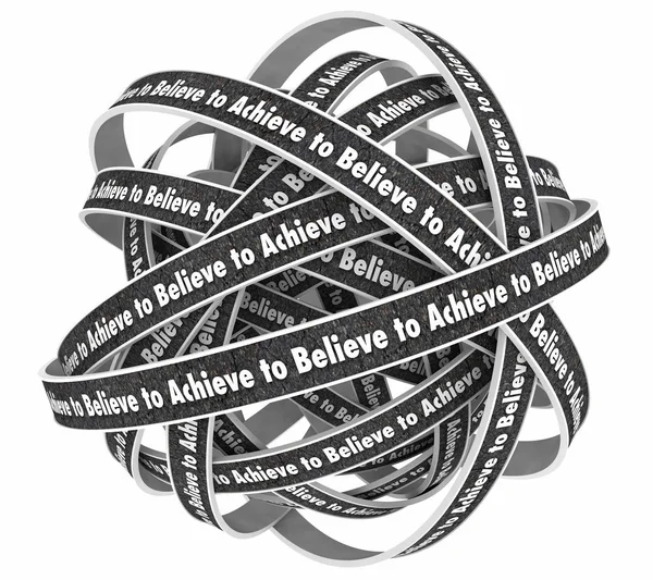 Wierzyć, aby osiągnąć mieć wiarę wiara sukces 3D ilustracja — Zdjęcie stockowe