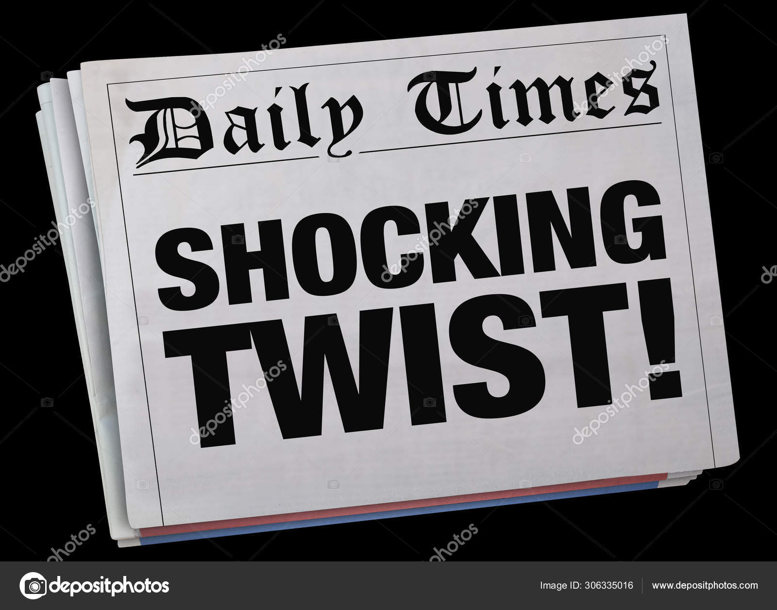 Sorprendente giro Sorprendente titular del periódico Spinning 3d